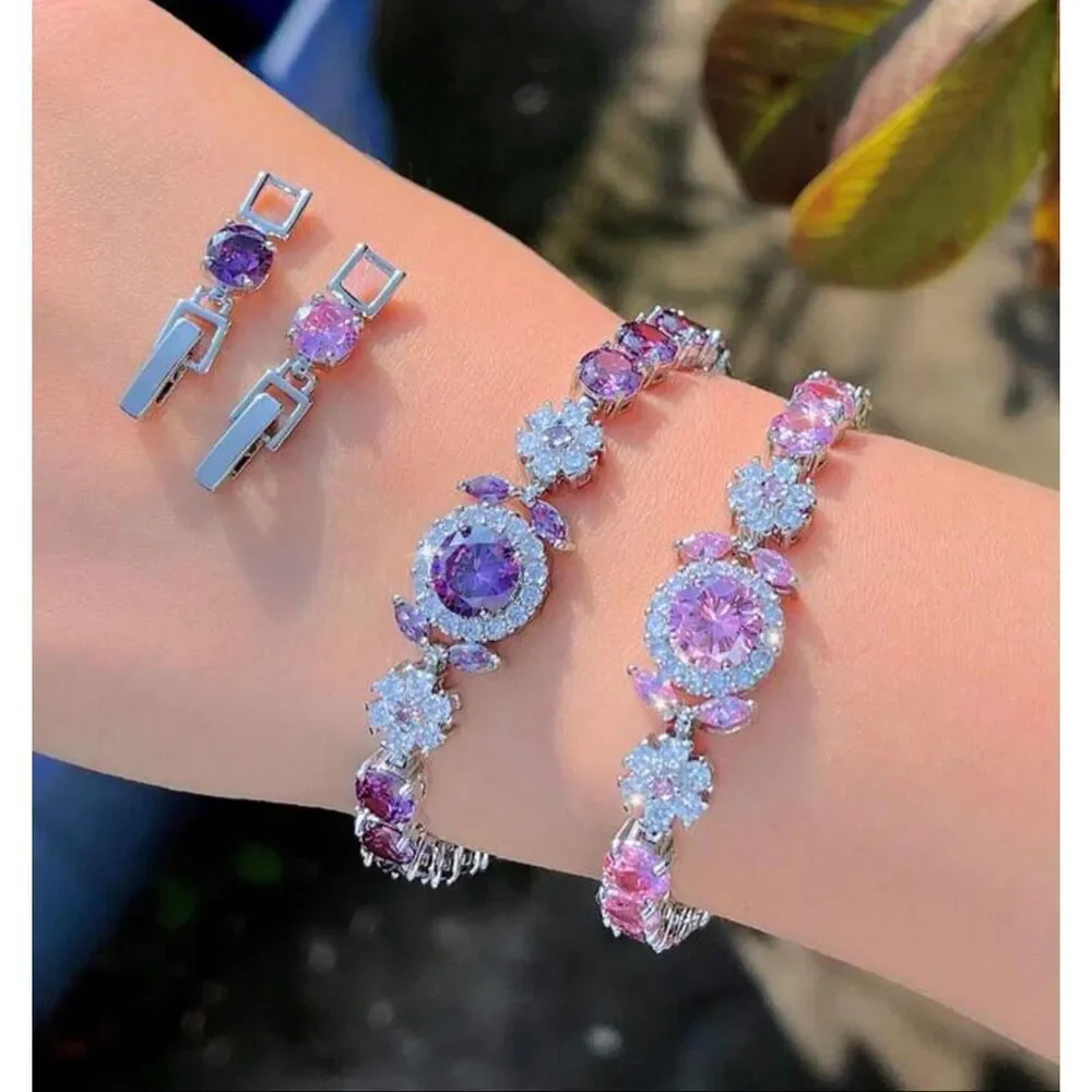 Sparkling Pink CZ Bracelet